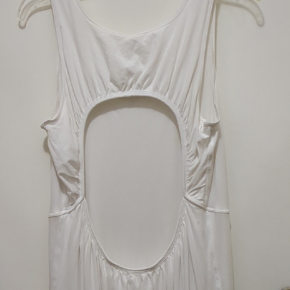 Lululemon Pima Cotton Open-Back White Midi Dress size 12 - Picture 4 of 9